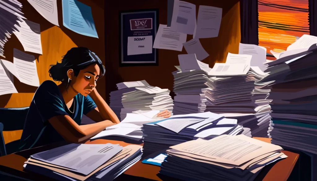 Girl overwhelmed by paperwork for her Deferred Action for Childhood Arrivals renewal application